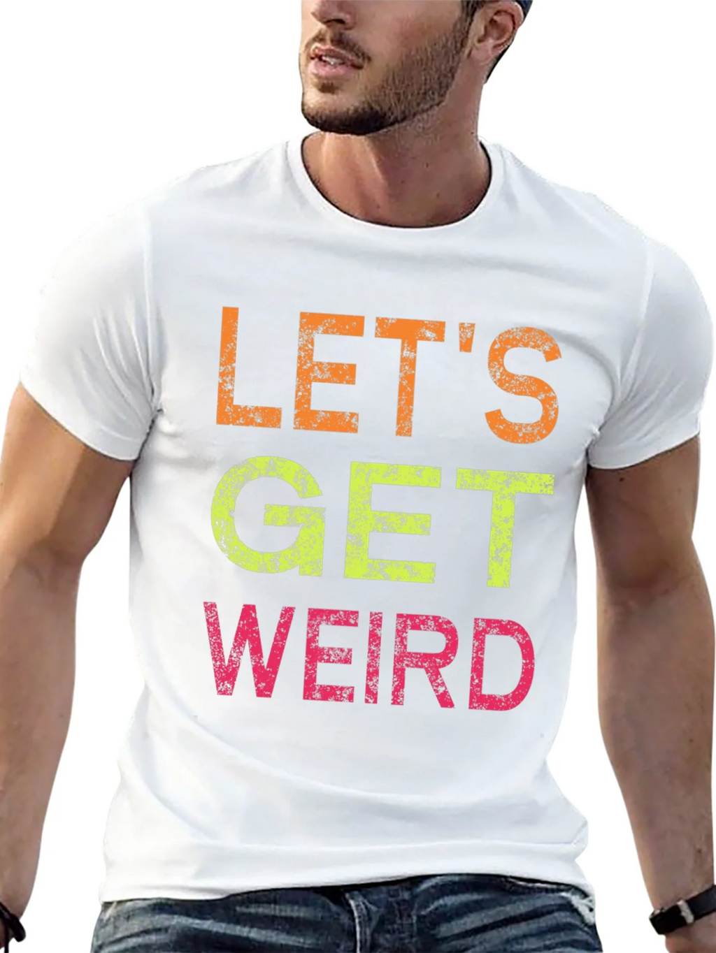 Lets Get Weird Graphic Tee - Black Cotton T-Shirt product image 12