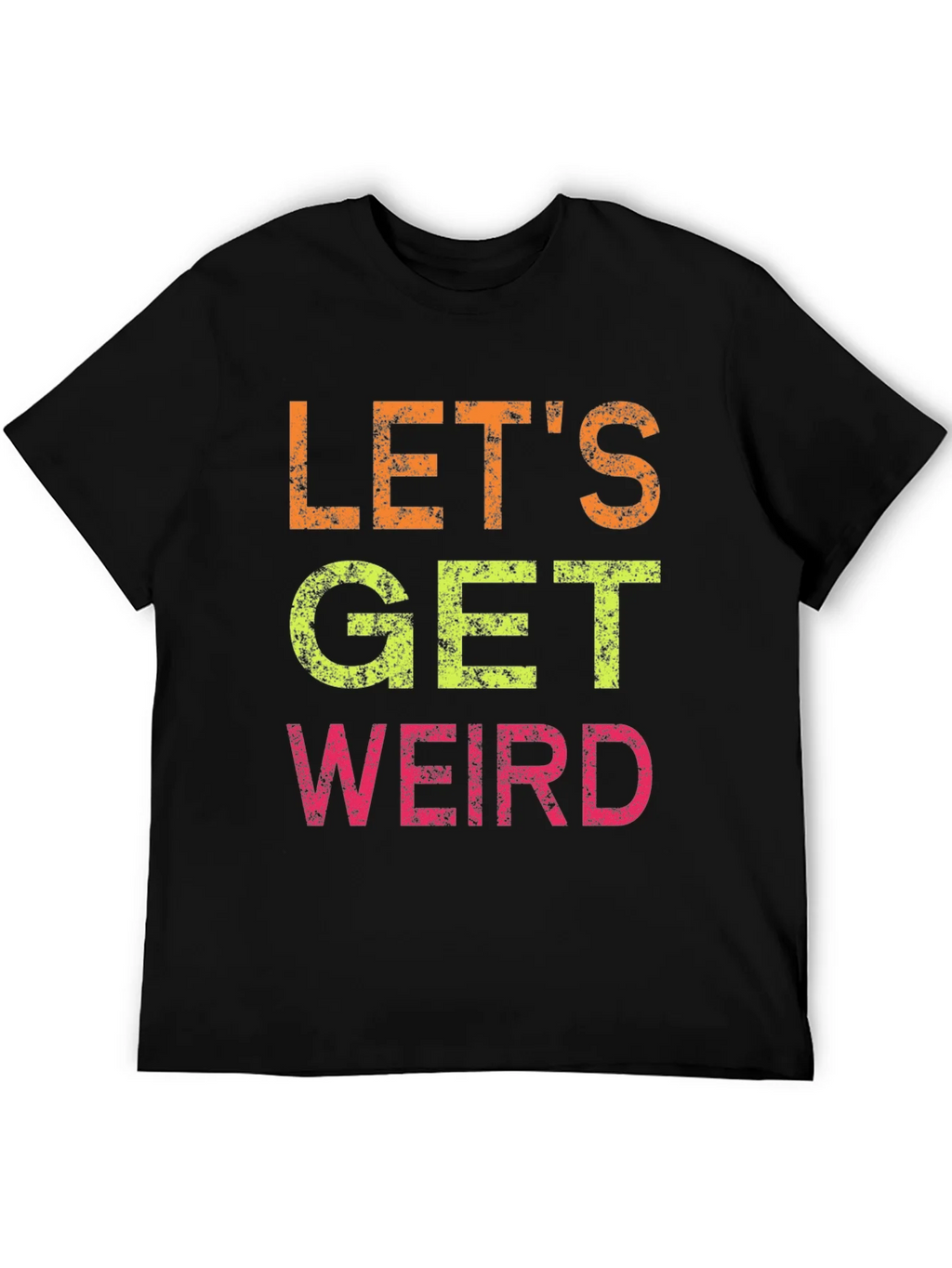 Lets Get Weird Graphic Tee - Black Cotton T-Shirt product image 5