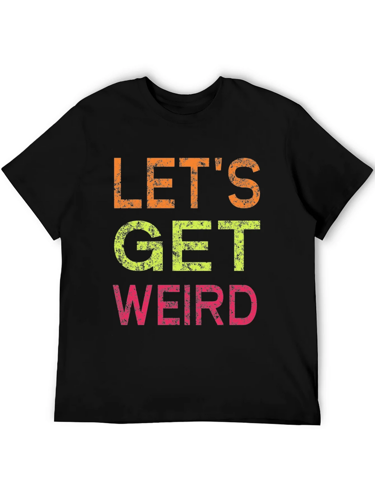 Lets Get Weird Graphic Tee - Black Cotton T-Shirt product image 5