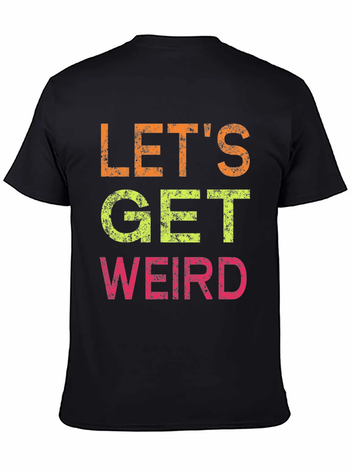 Lets Get Weird Graphic Tee - Black Cotton T-Shirt product image 4