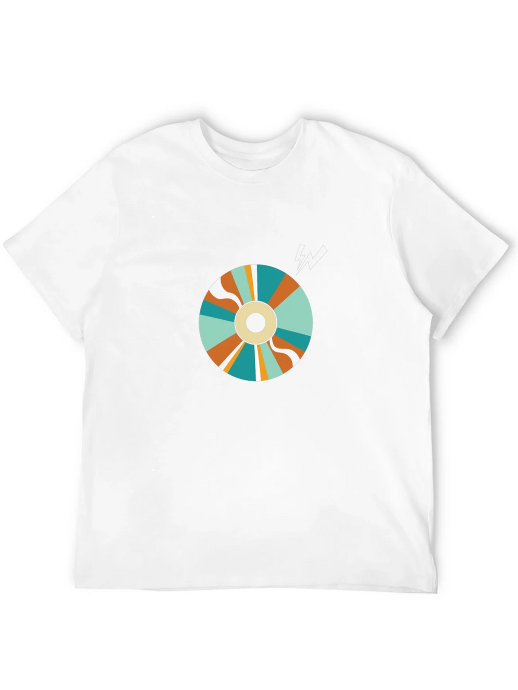 Retro Swirl Graphic Tee - Black Cotton Blend product image 7