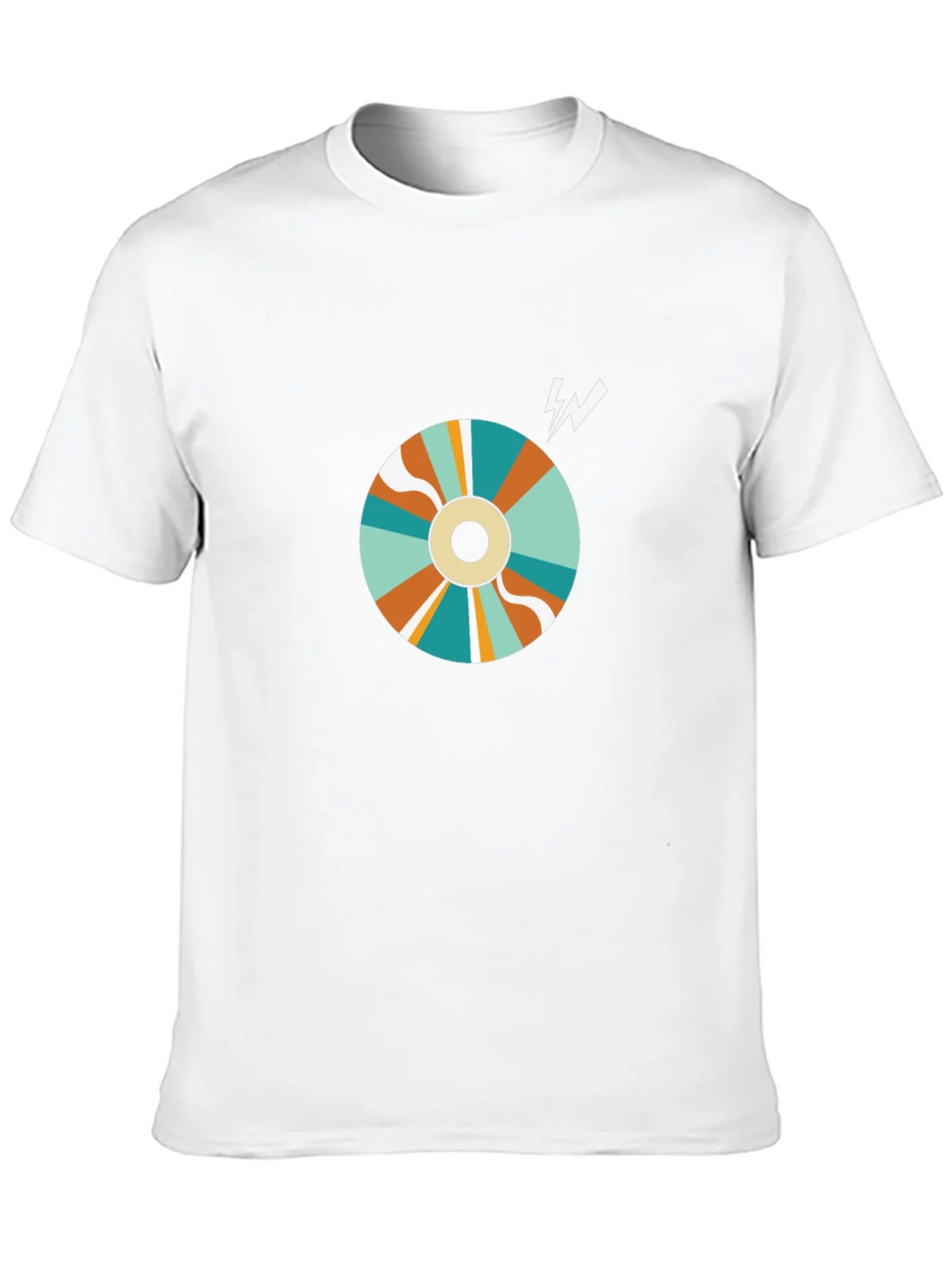 Retro Swirl Graphic Tee - Black Cotton Blend product image 5