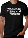 Weekends Coffee and Triathlon Graphic Tee product image 1