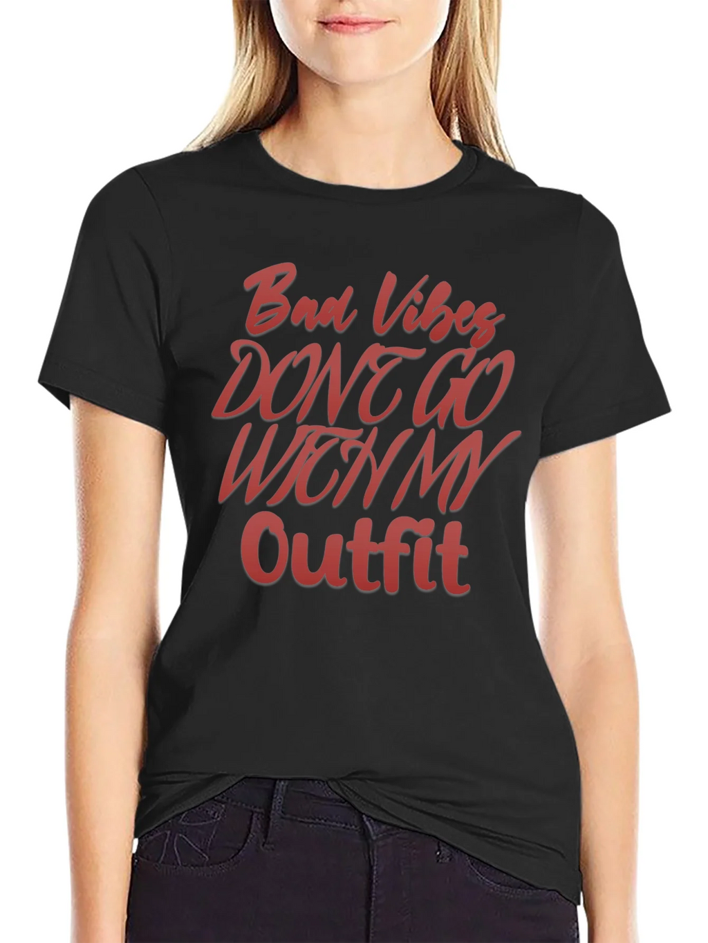 Bad Vibes Outfit T-Shirt - Stylish Graphic Tee product image 2