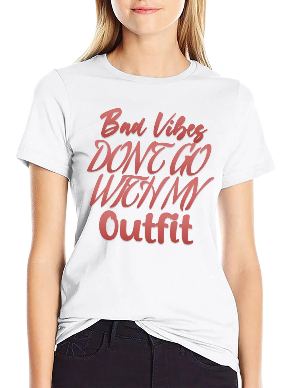 Bad Vibes Outfit T-Shirt - Stylish Graphic Tee product image 8