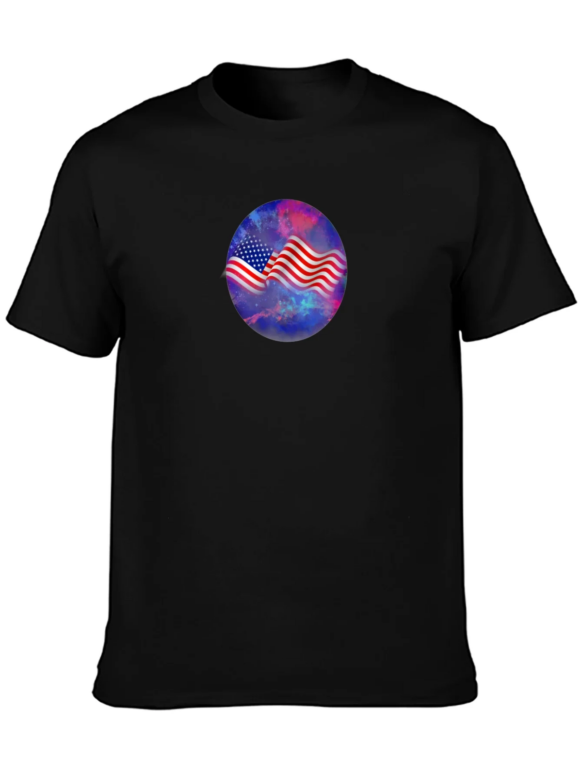 American Flag Galaxy Graphic Tee - Patriotic Style product image 3