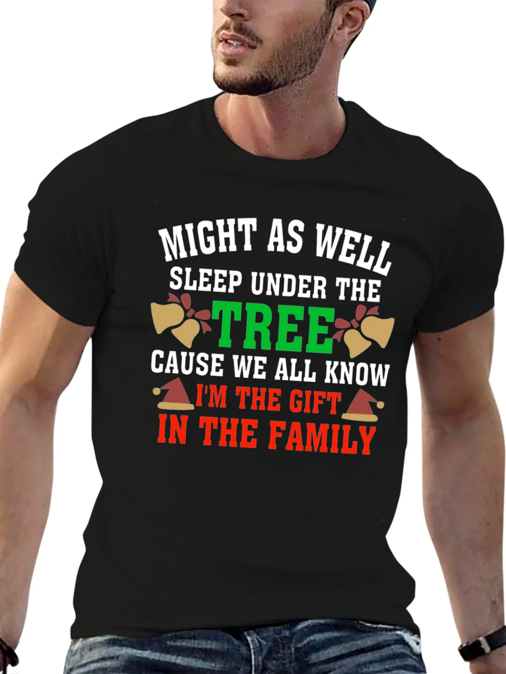 Funny Christmas Gift T-Shirt - Might As Well Sleep Under product image 6