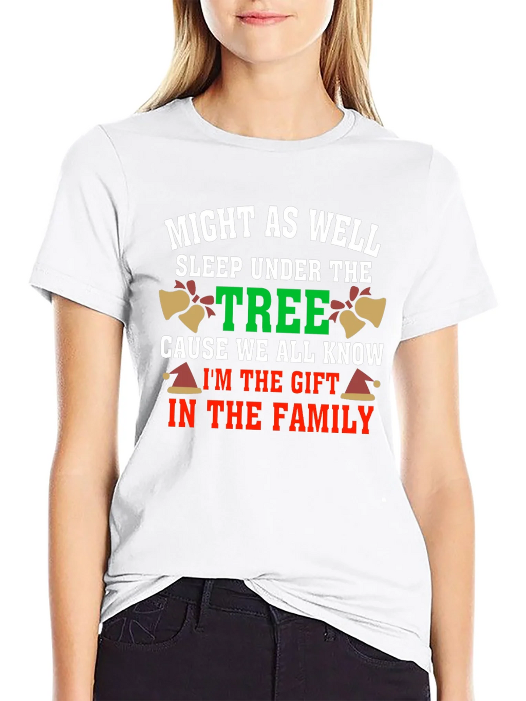 Funny Christmas Gift T-Shirt - Might As Well Sleep Under product image 8