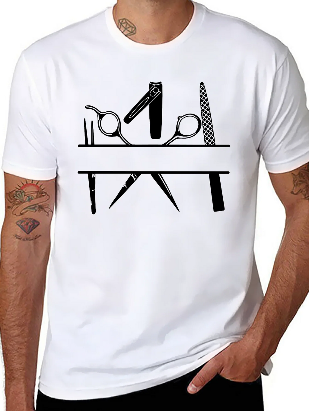 Barber Tool Graphic Tee - Stylish Black T-Shirt for Barbers product image 7