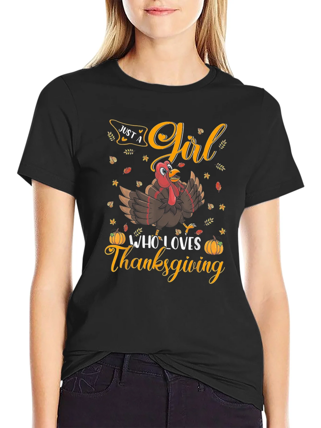 Thanksgiving Girl Turkey T-Shirt product image 2