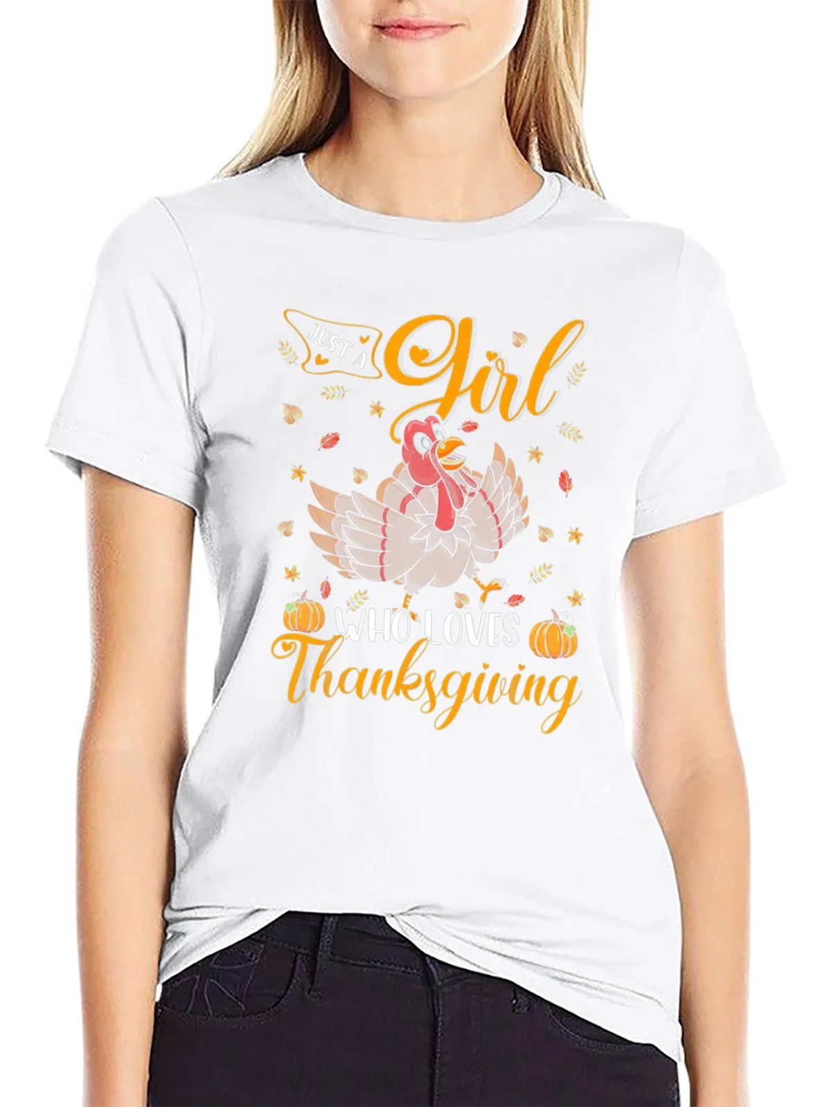 Thanksgiving Girl Turkey T-Shirt product image 8