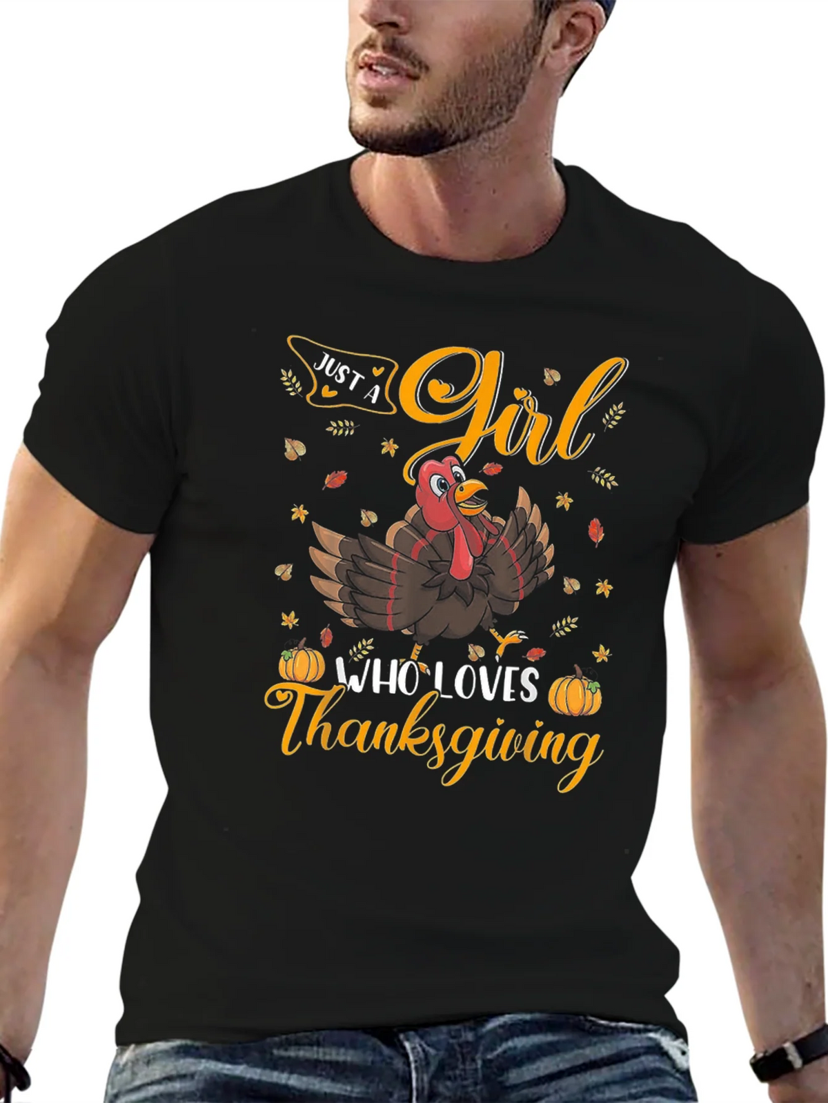 Thanksgiving Girl Turkey T-Shirt product image 6