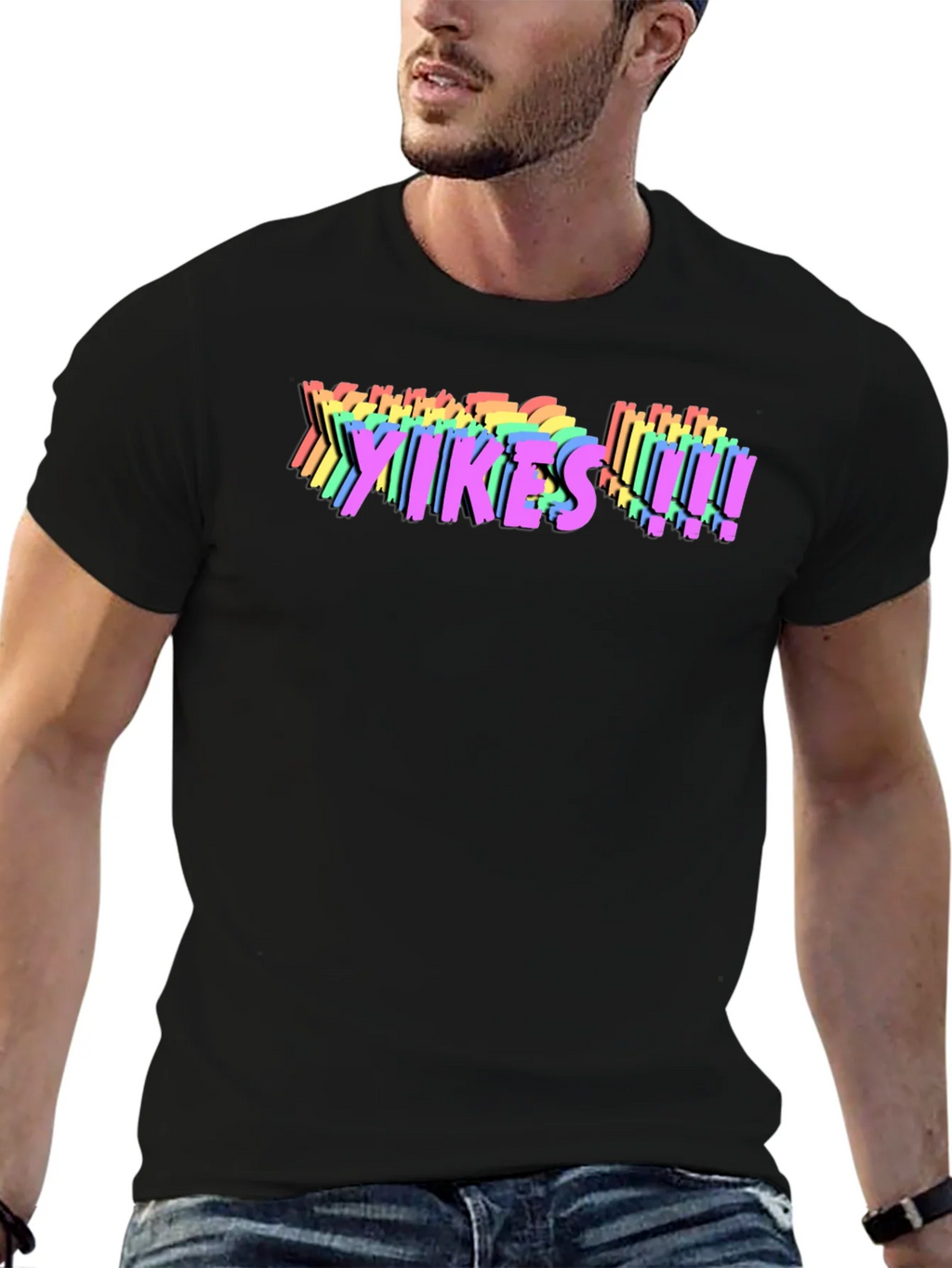 Yikes! Rainbow Graphic T-Shirt - Bold Statement Tee product image 6