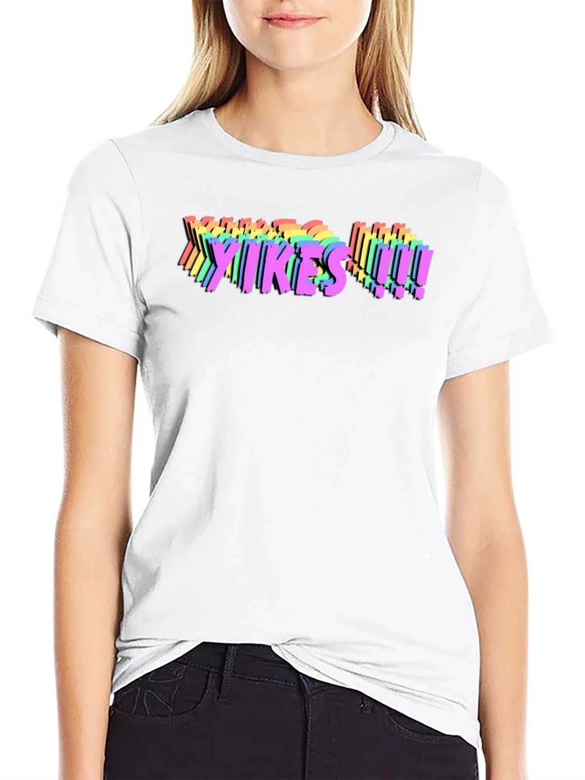 Yikes! Rainbow Graphic T-Shirt - Bold Statement Tee product image 8