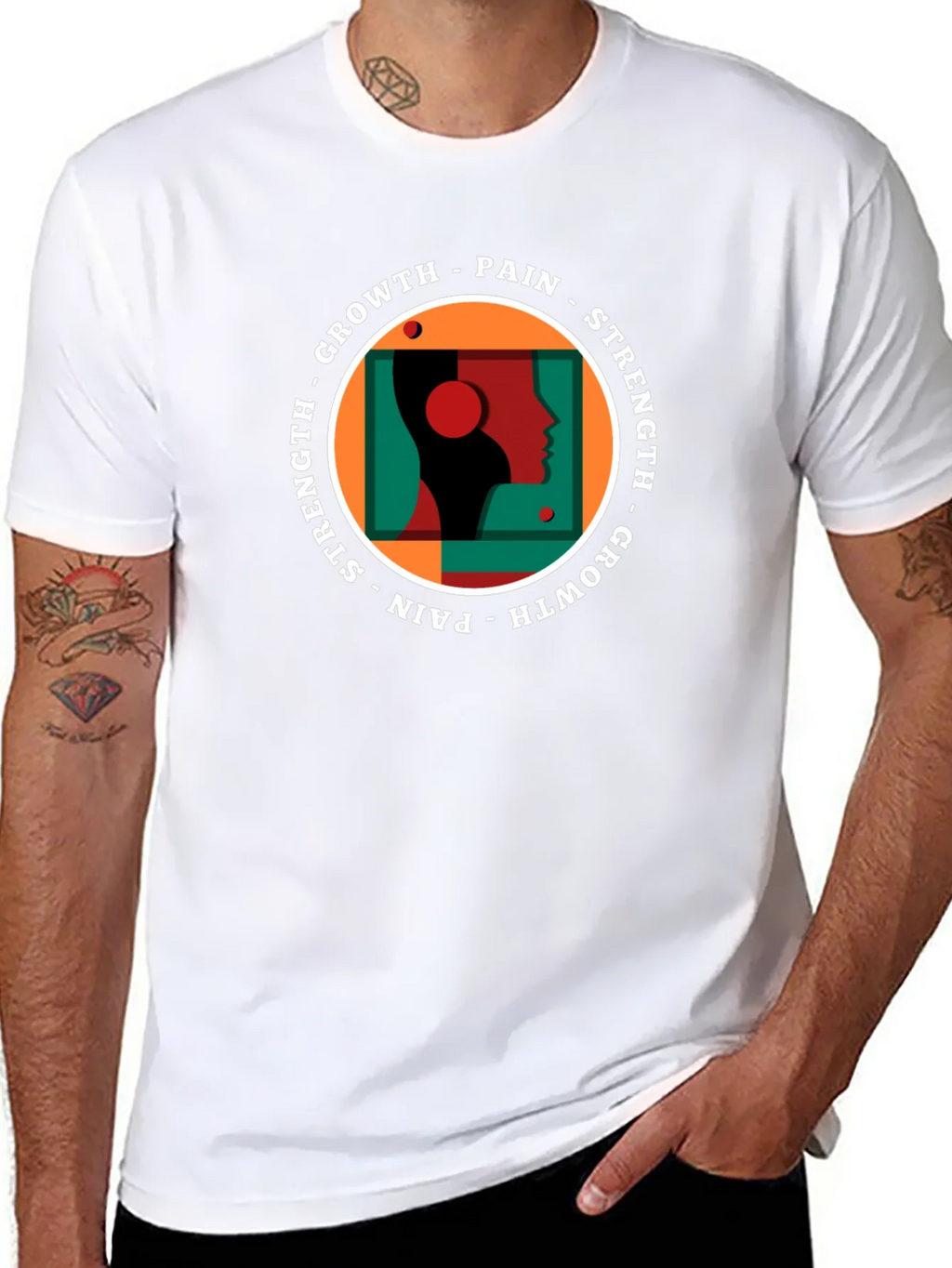 Growth Pain Strength Graphic Tee - Black product image 7