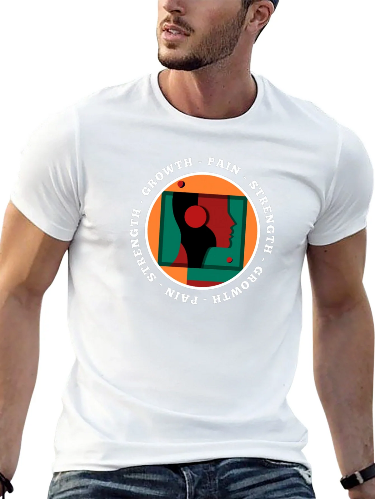 Growth Pain Strength Graphic Tee - Black product image 12