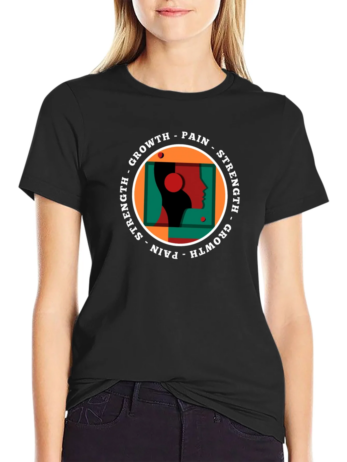 Growth Pain Strength Graphic Tee - Black product image 2
