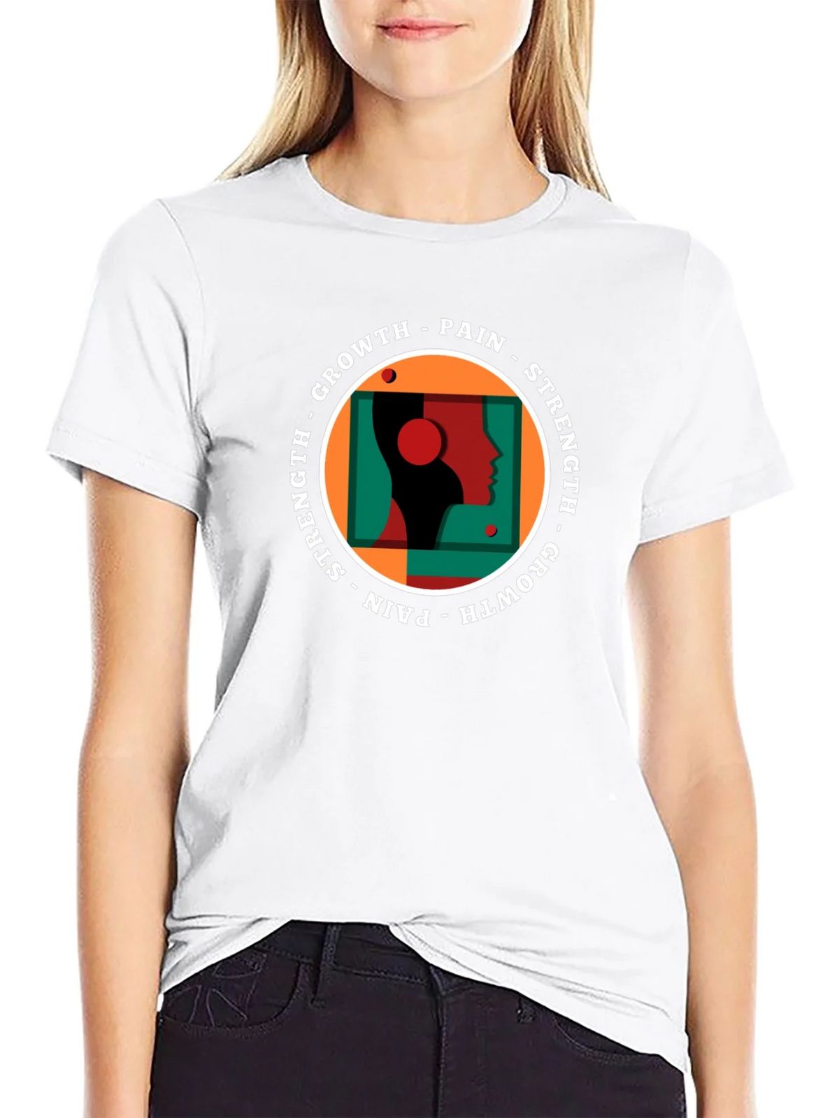 Growth Pain Strength Graphic Tee - Black product image 8
