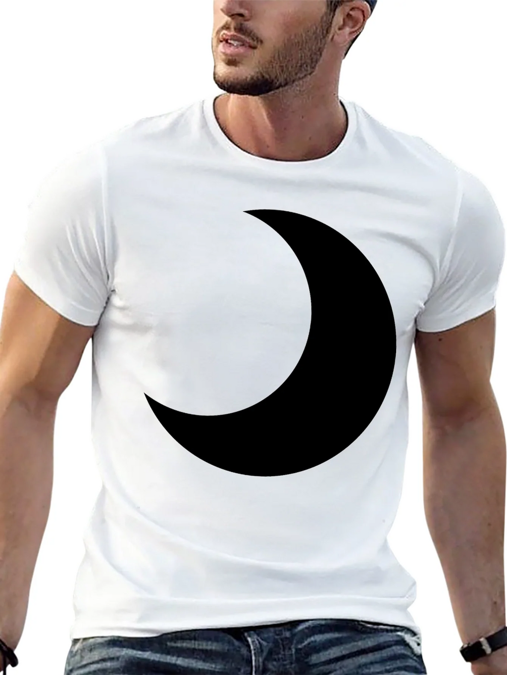 Black Crescent Moon Graphic Tee product image 12