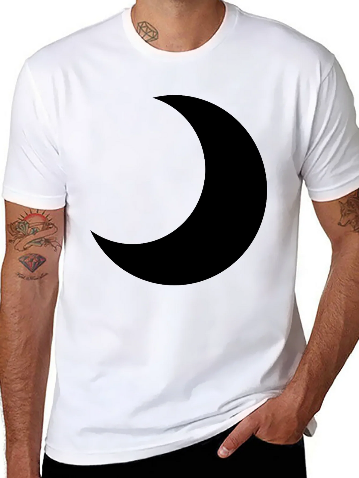 Black Crescent Moon Graphic Tee product image 7
