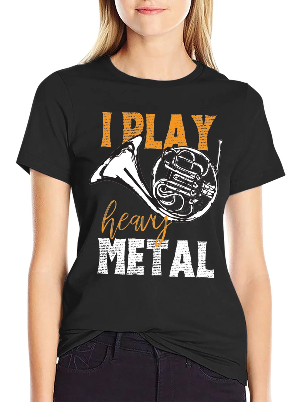 I Play Heavy Metal T-Shirt French Horn Tee product image 2