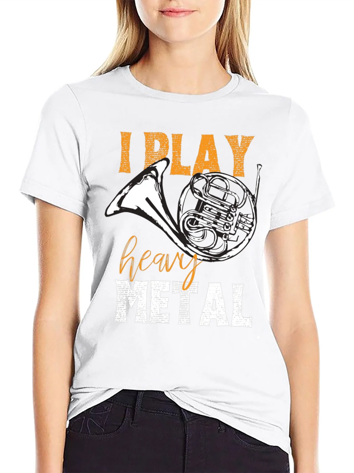 I Play Heavy Metal T-Shirt French Horn Tee product image 8