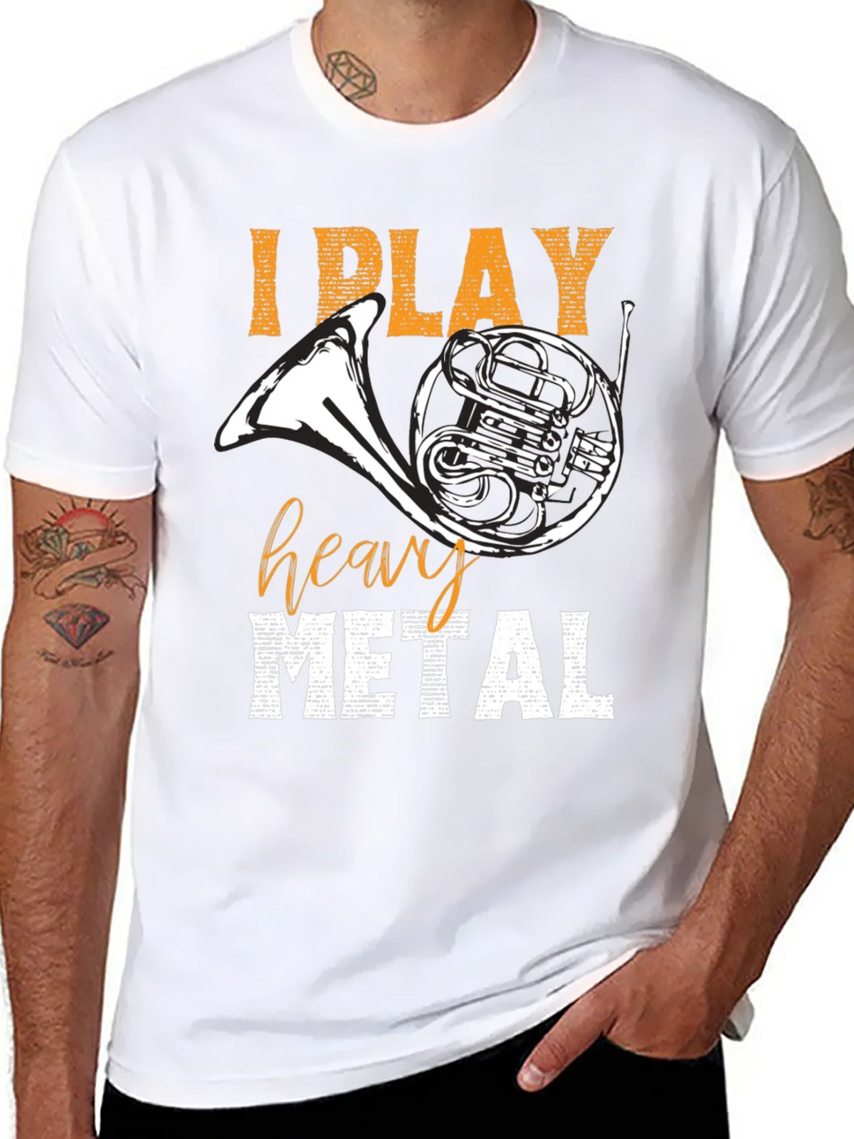 I Play Heavy Metal T-Shirt French Horn Tee product image 7