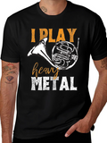 I Play Heavy Metal T-Shirt French Horn Tee product image 1