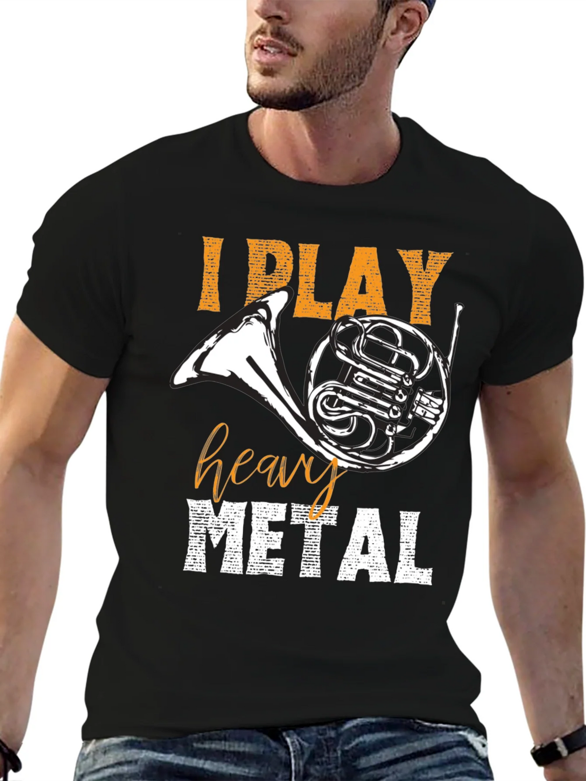 I Play Heavy Metal T-Shirt French Horn Tee product image 6