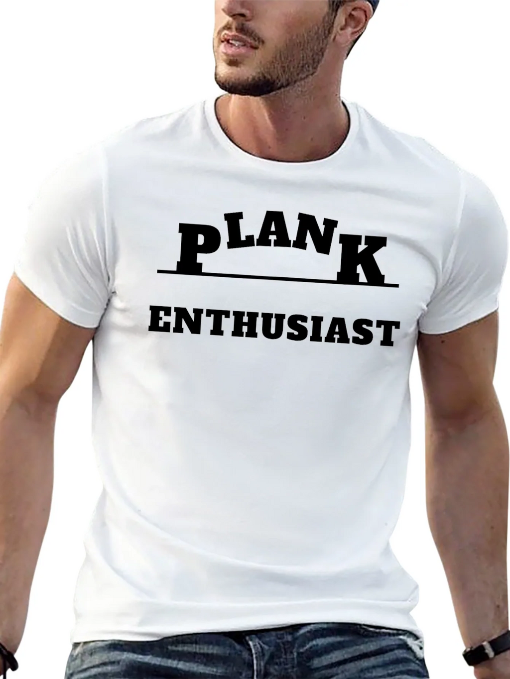 Plank Enthusiast Black T-Shirt product image 12