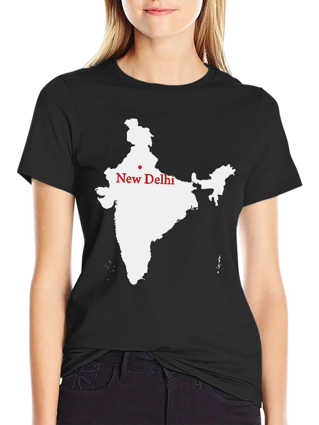 India Map T-Shirt - New Delhi Graphic Tee product image 2