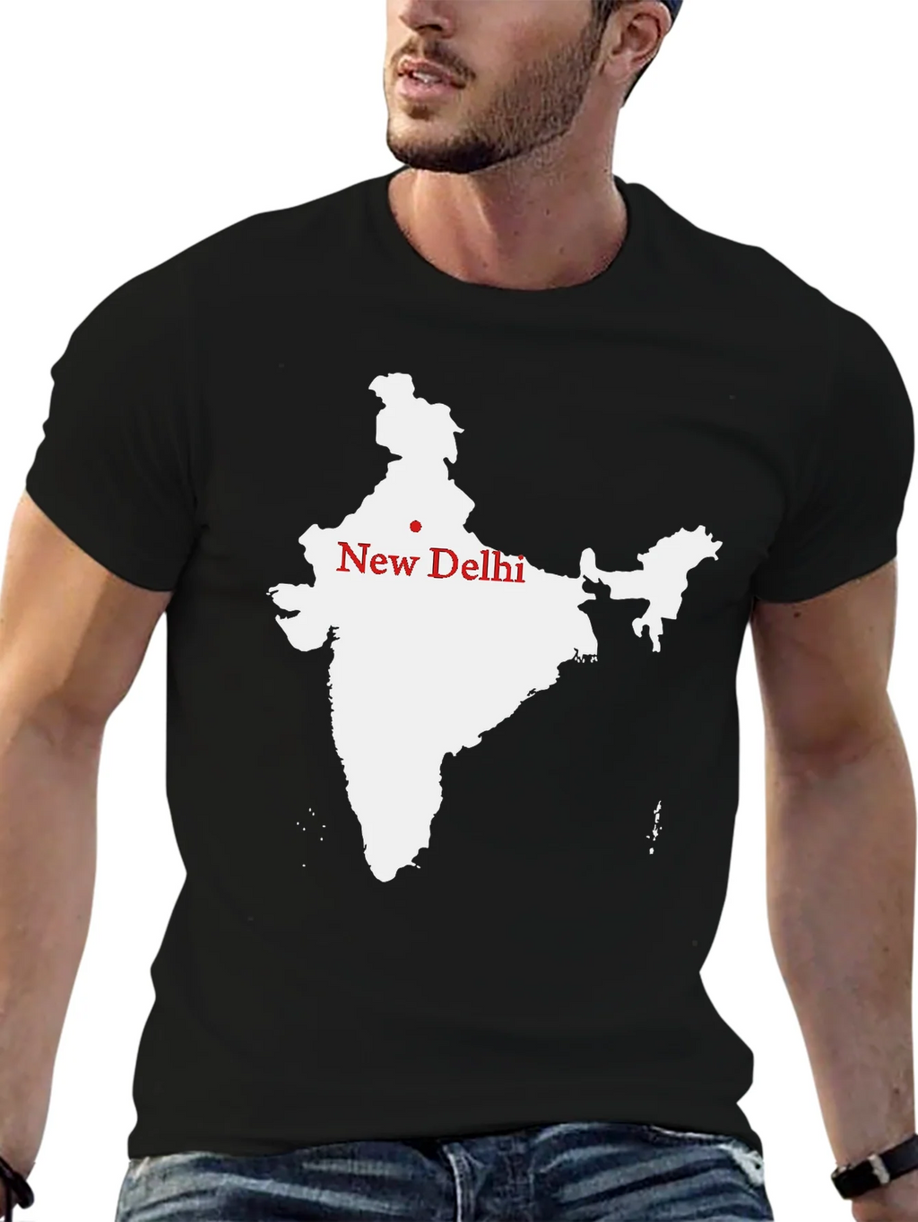 India Map T-Shirt - New Delhi Graphic Tee product image 6