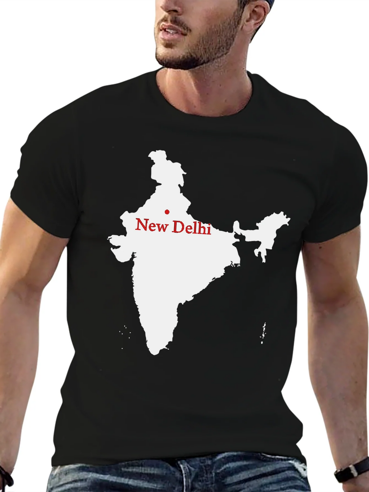 India Map T-Shirt - New Delhi Graphic Tee product image 6