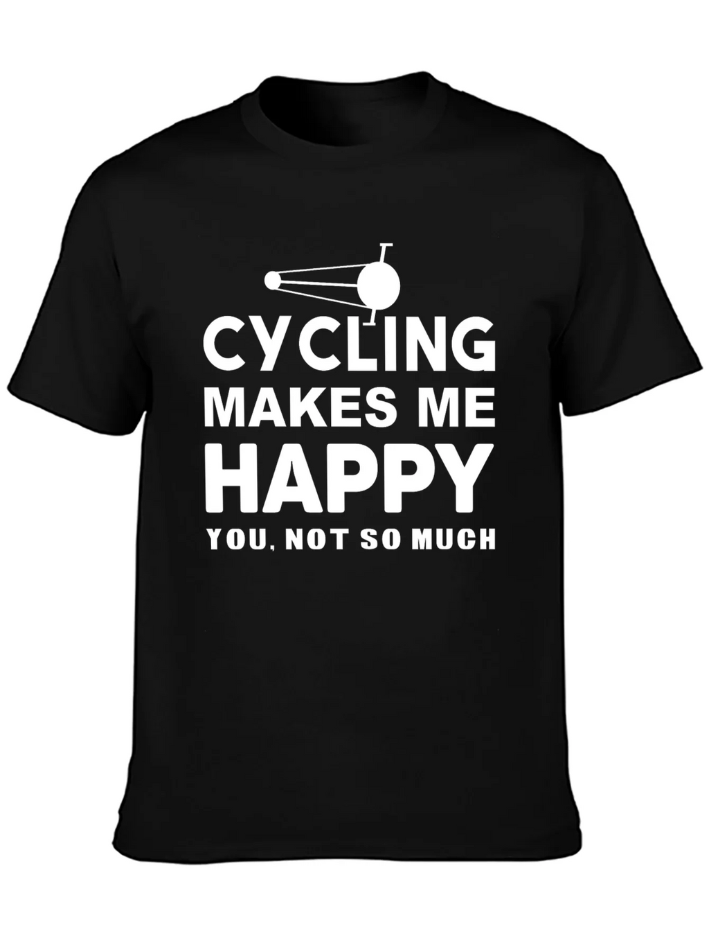 Cycling Makes Me Happy T-Shirt - Funny Biker Tee product image 3