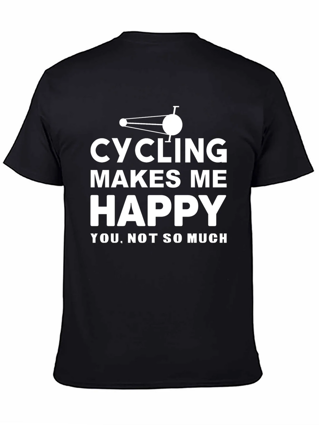 Cycling Makes Me Happy T-Shirt - Funny Biker Tee product image 4