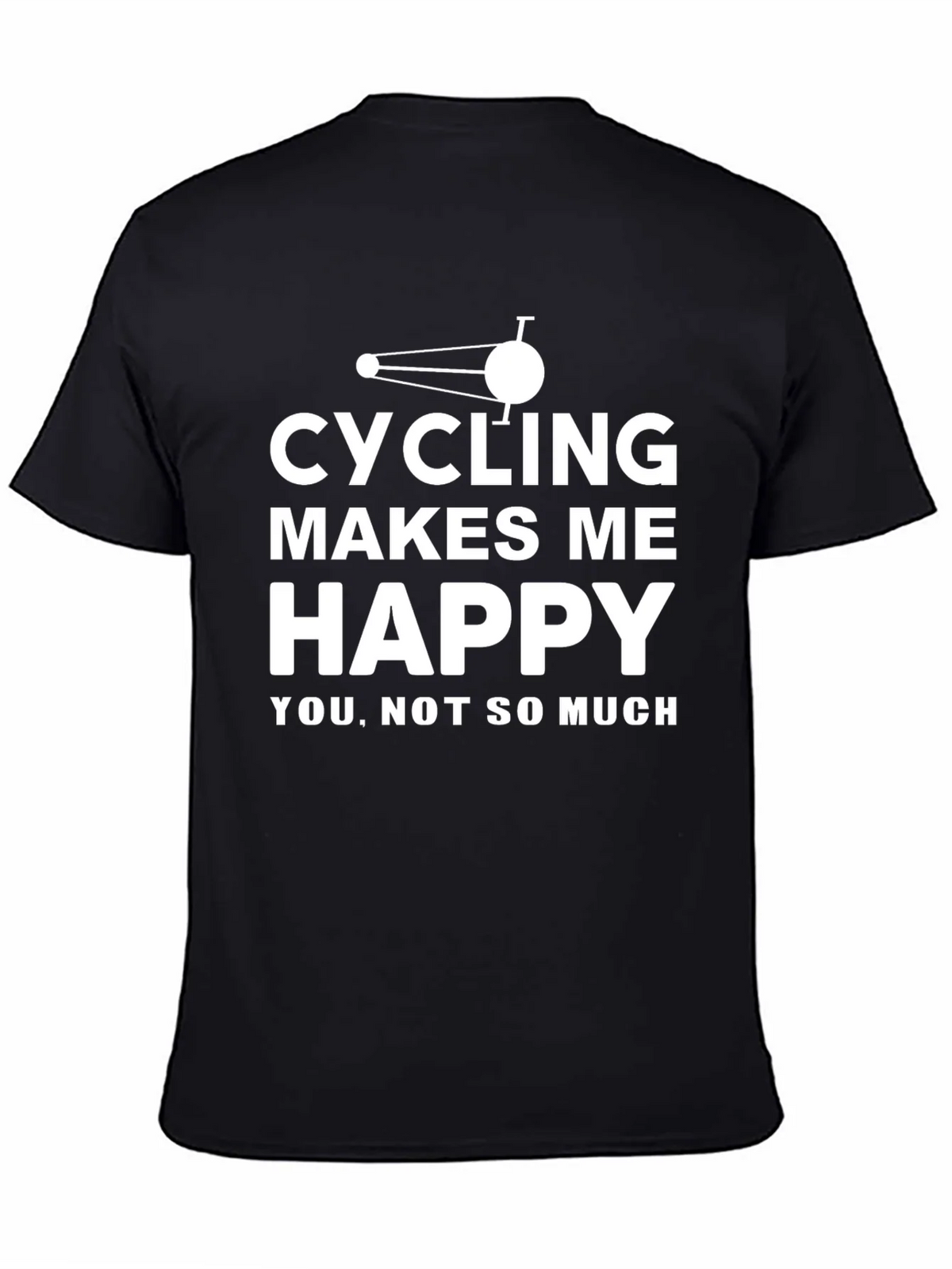 Cycling Makes Me Happy T-Shirt - Funny Biker Tee product image 4