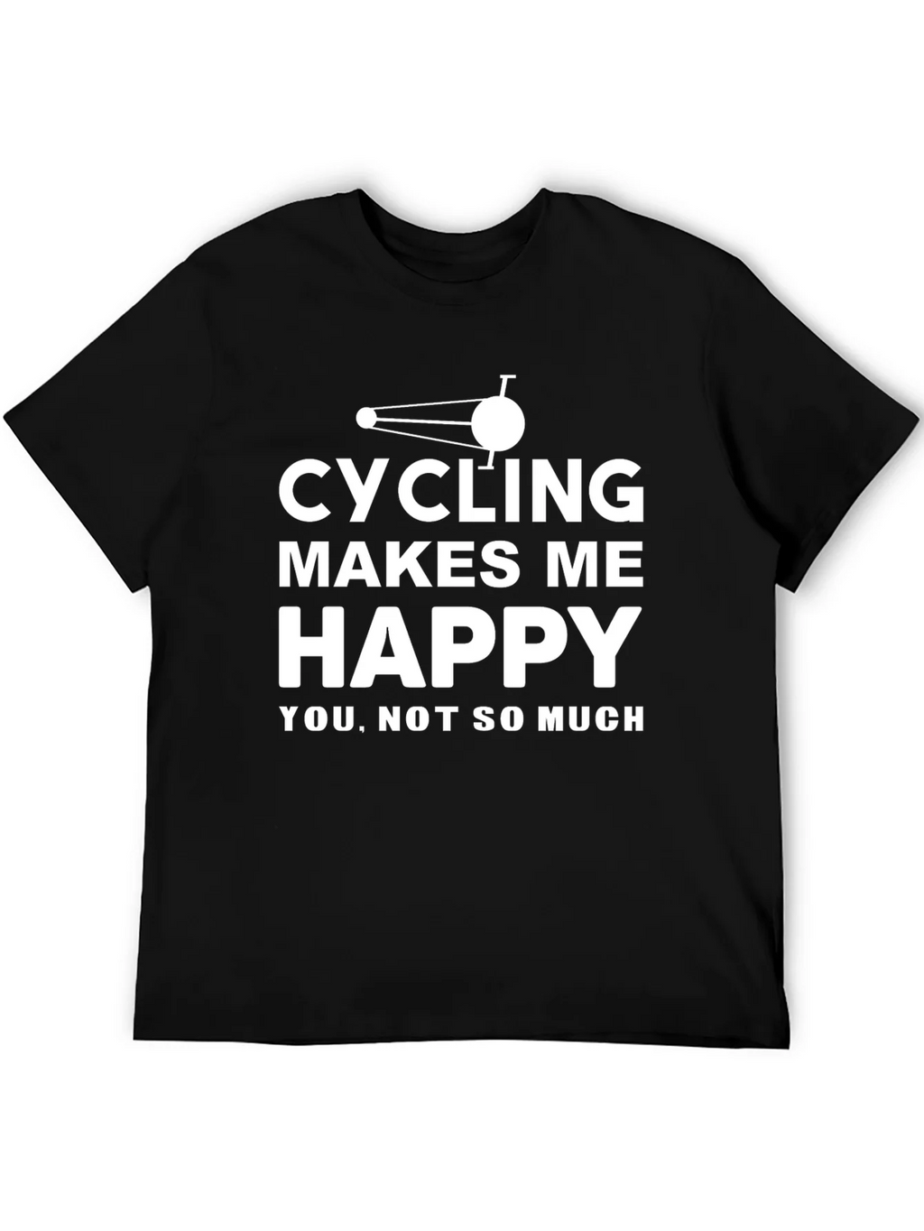 Cycling Makes Me Happy T-Shirt - Funny Biker Tee product image 5