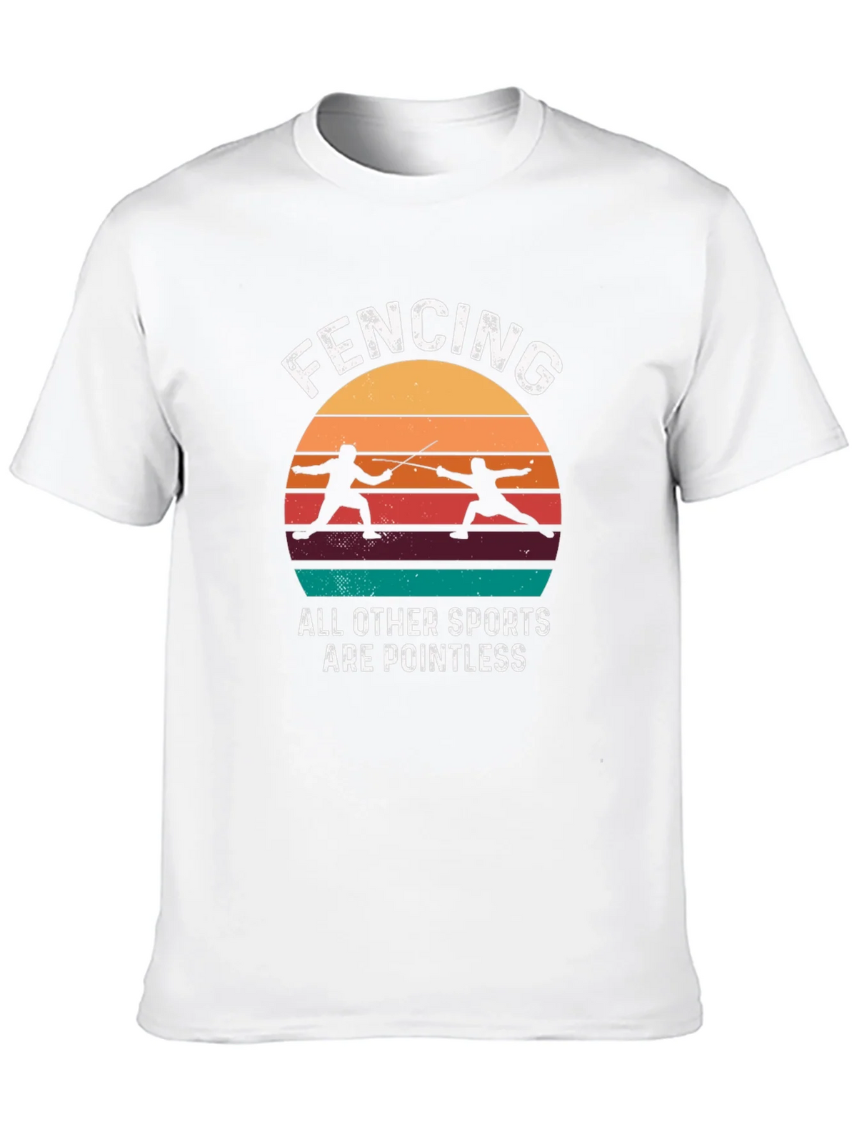 Fencing Retro Graphic T-Shirt product image 9