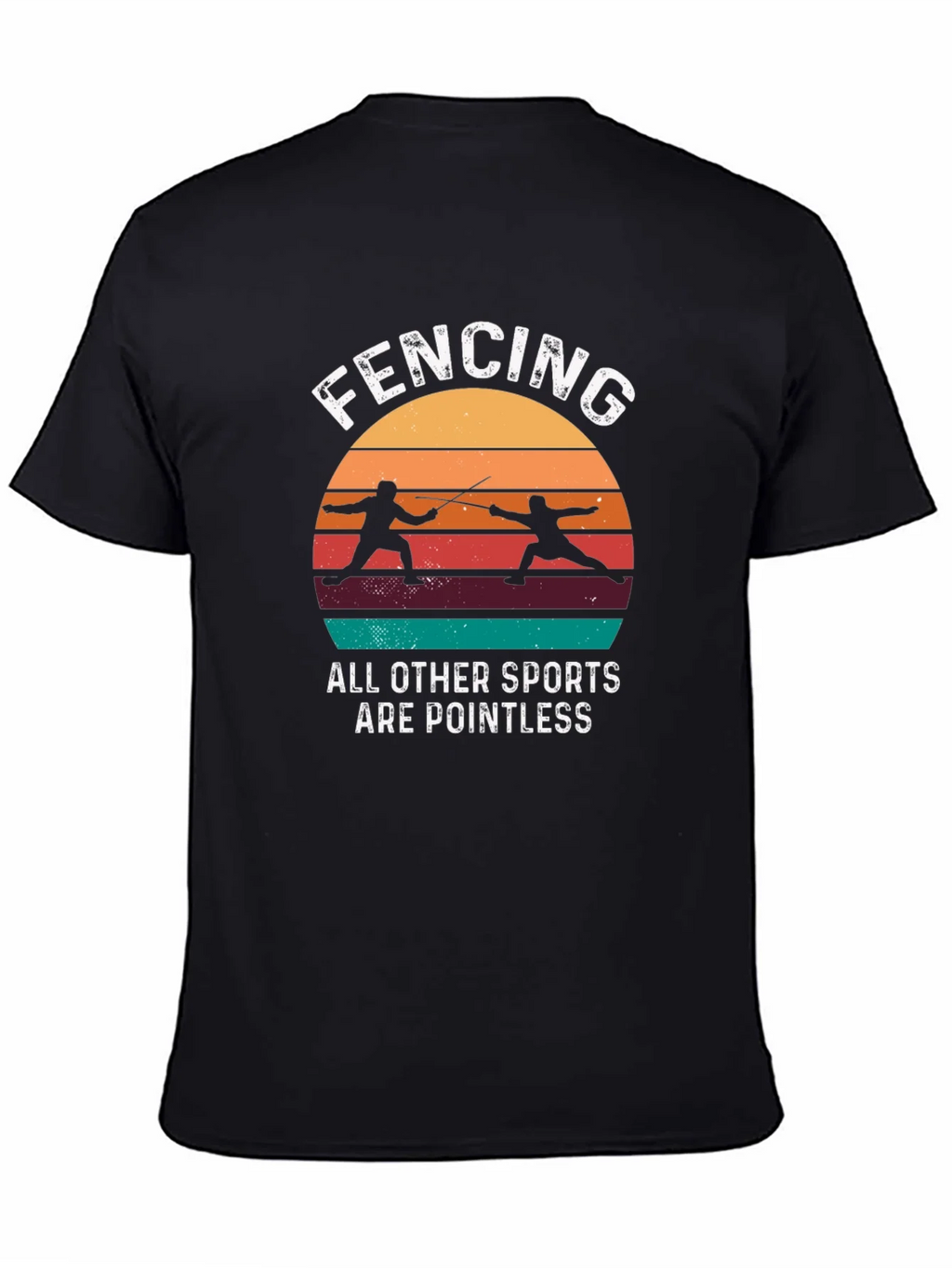 Fencing Retro Graphic T-Shirt product image 4