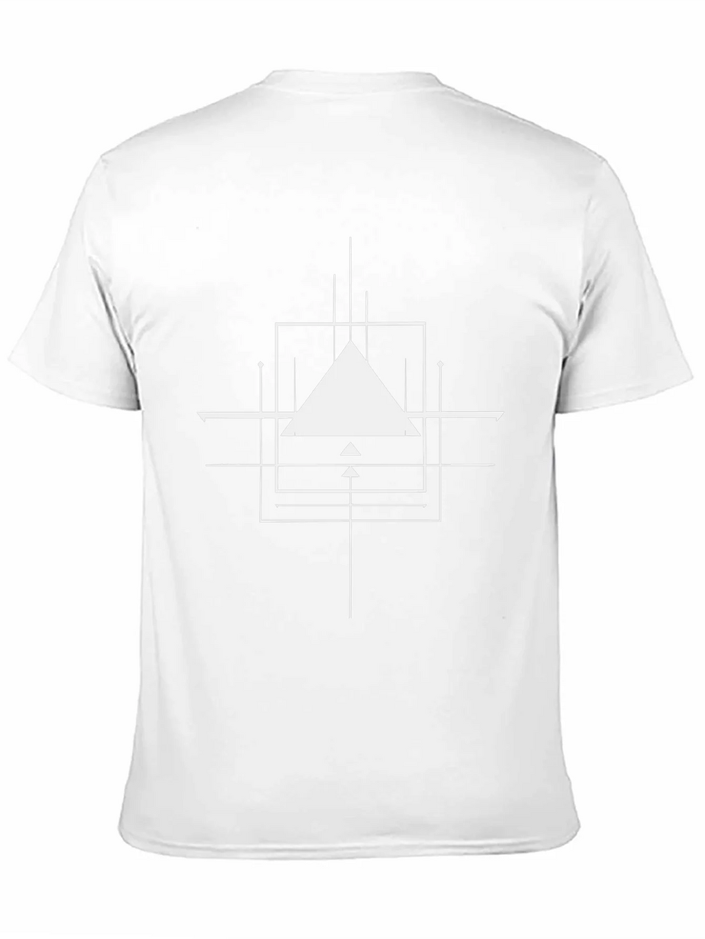 Geometric Design Black Cotton T-Shirt product image 10