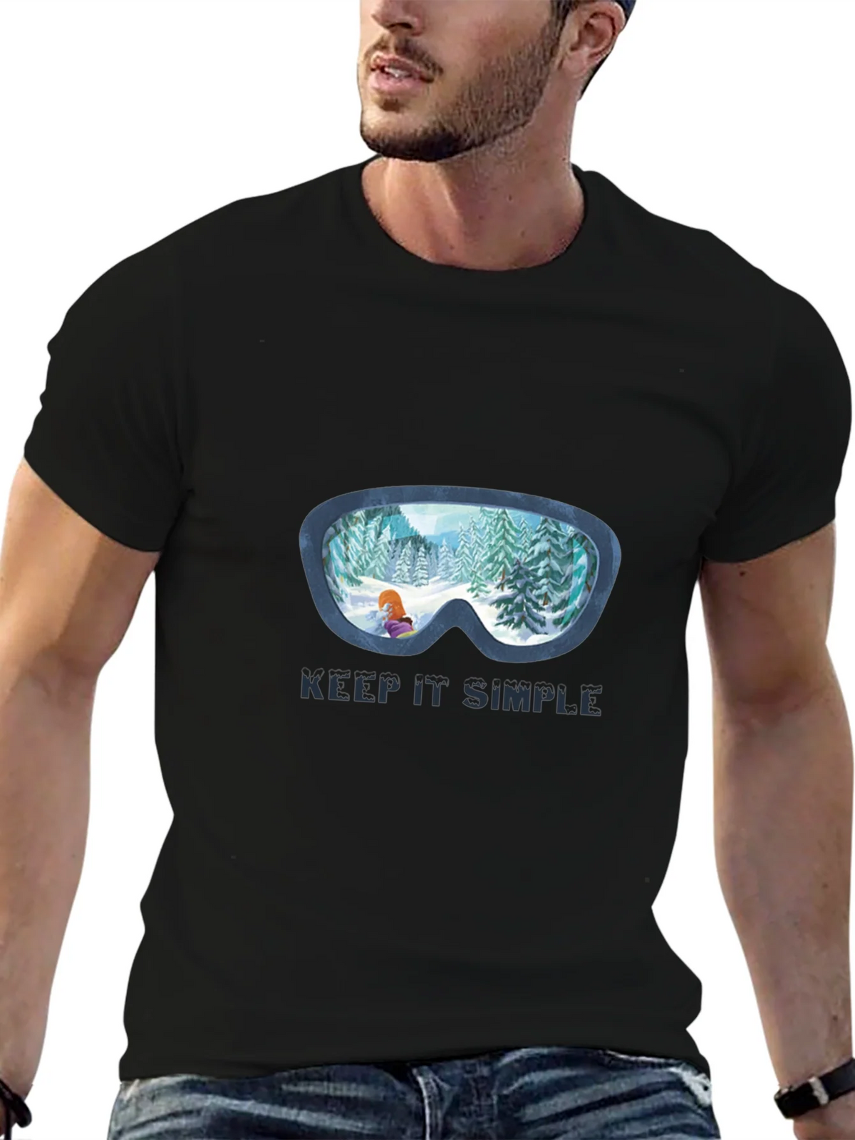 Keep It Simple Winter Ski Goggles T-Shirt product image 6