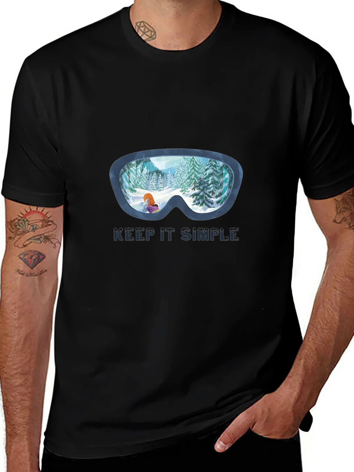 Keep It Simple Winter Ski Goggles T-Shirt product image 1