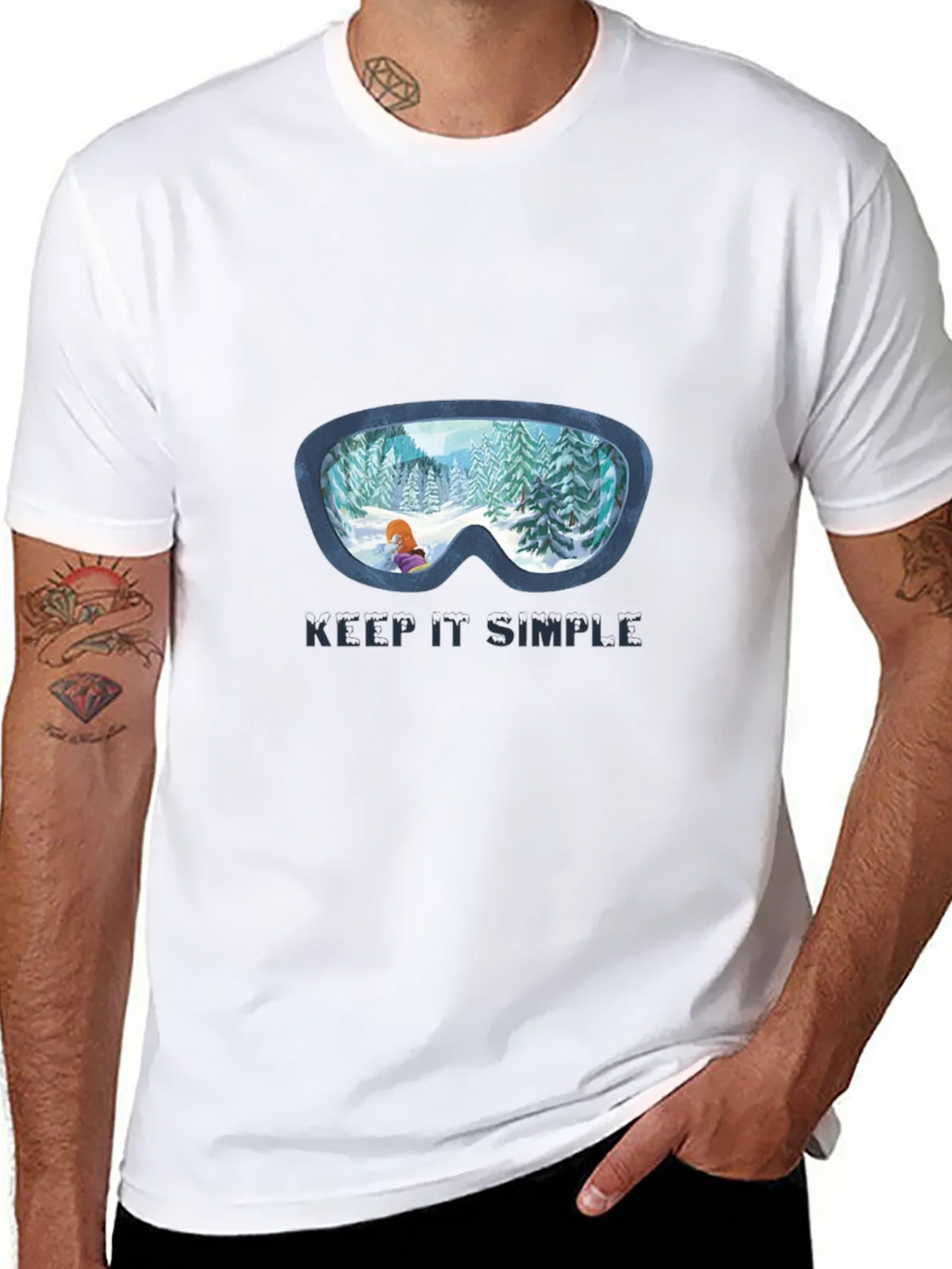 Keep It Simple Winter Ski Goggles T-Shirt product image 7