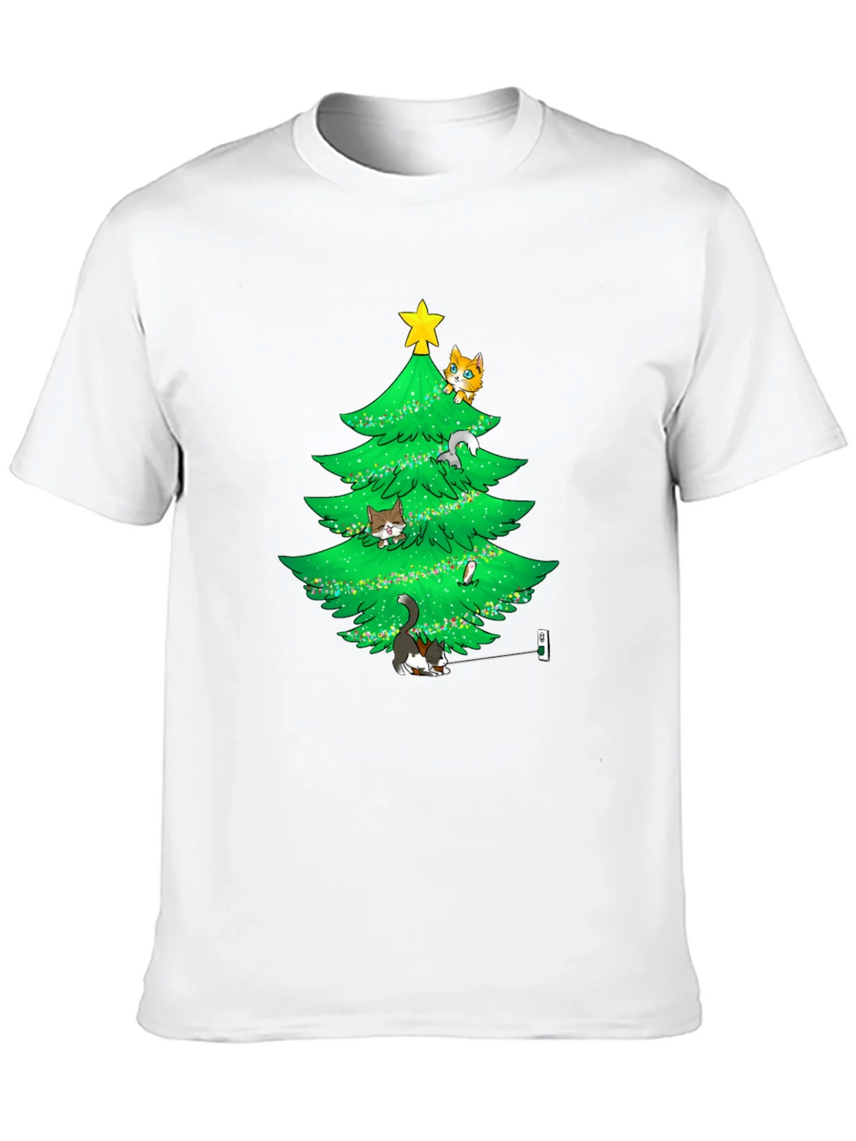 Cat Christmas Tree T-Shirt product image 3
