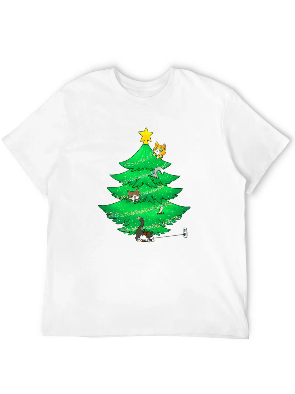 Cat Christmas Tree T-Shirt product image 4