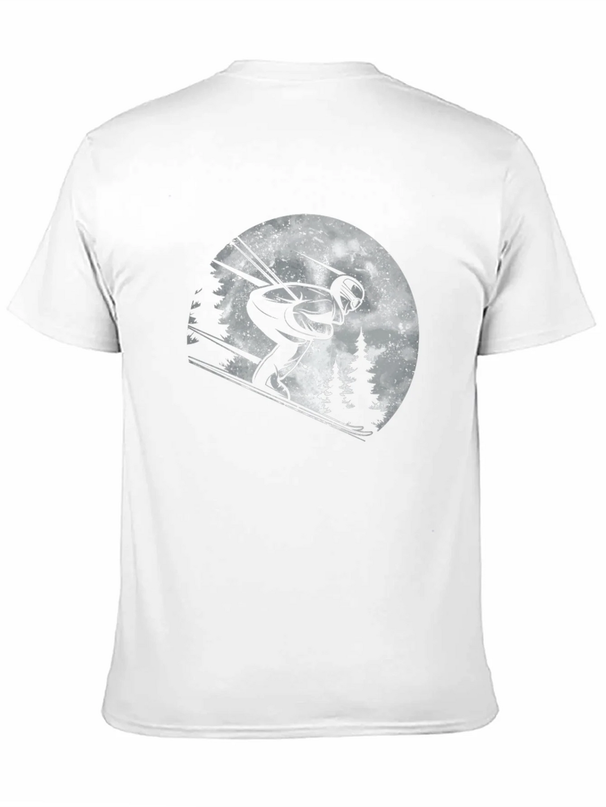 Skiing Graphic T-Shirt - Black Cotton Tee product image 10