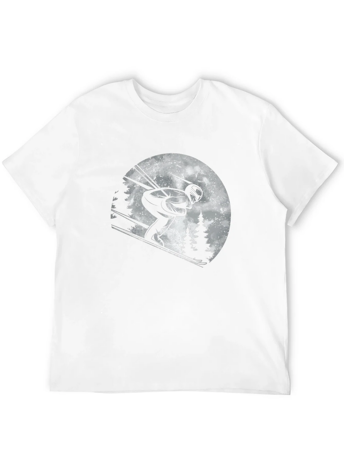 Skiing Graphic T-Shirt - Black Cotton Tee product image 11