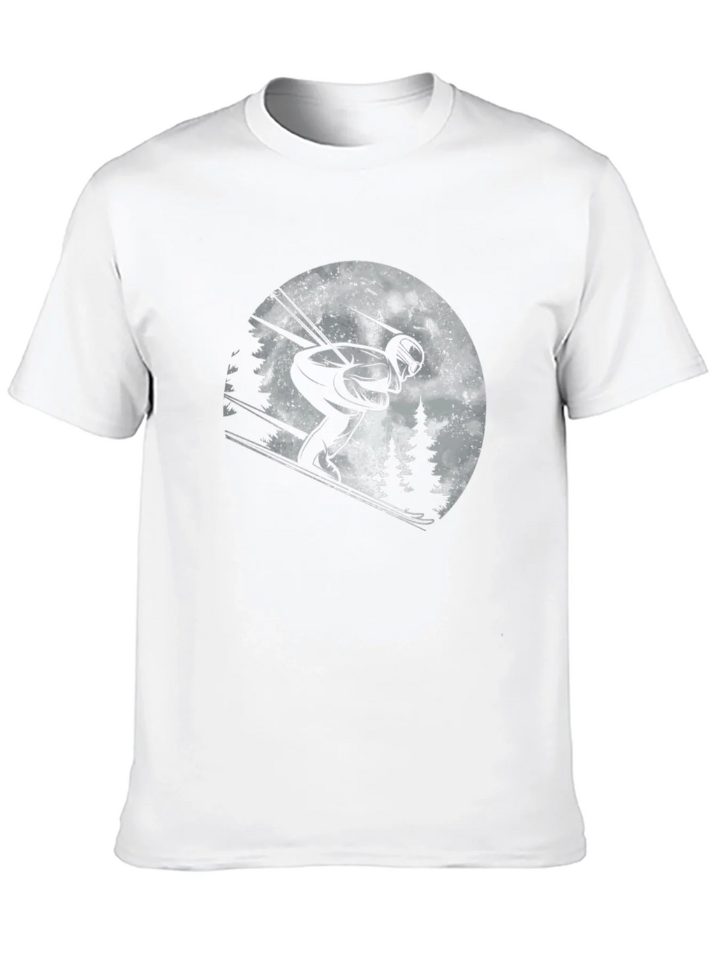 Skiing Graphic T-Shirt - Black Cotton Tee product image 9