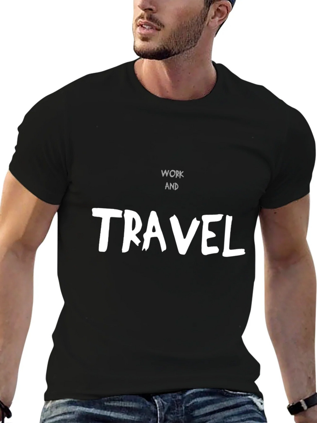 Work and Travel Black Graphic Tee product image 6