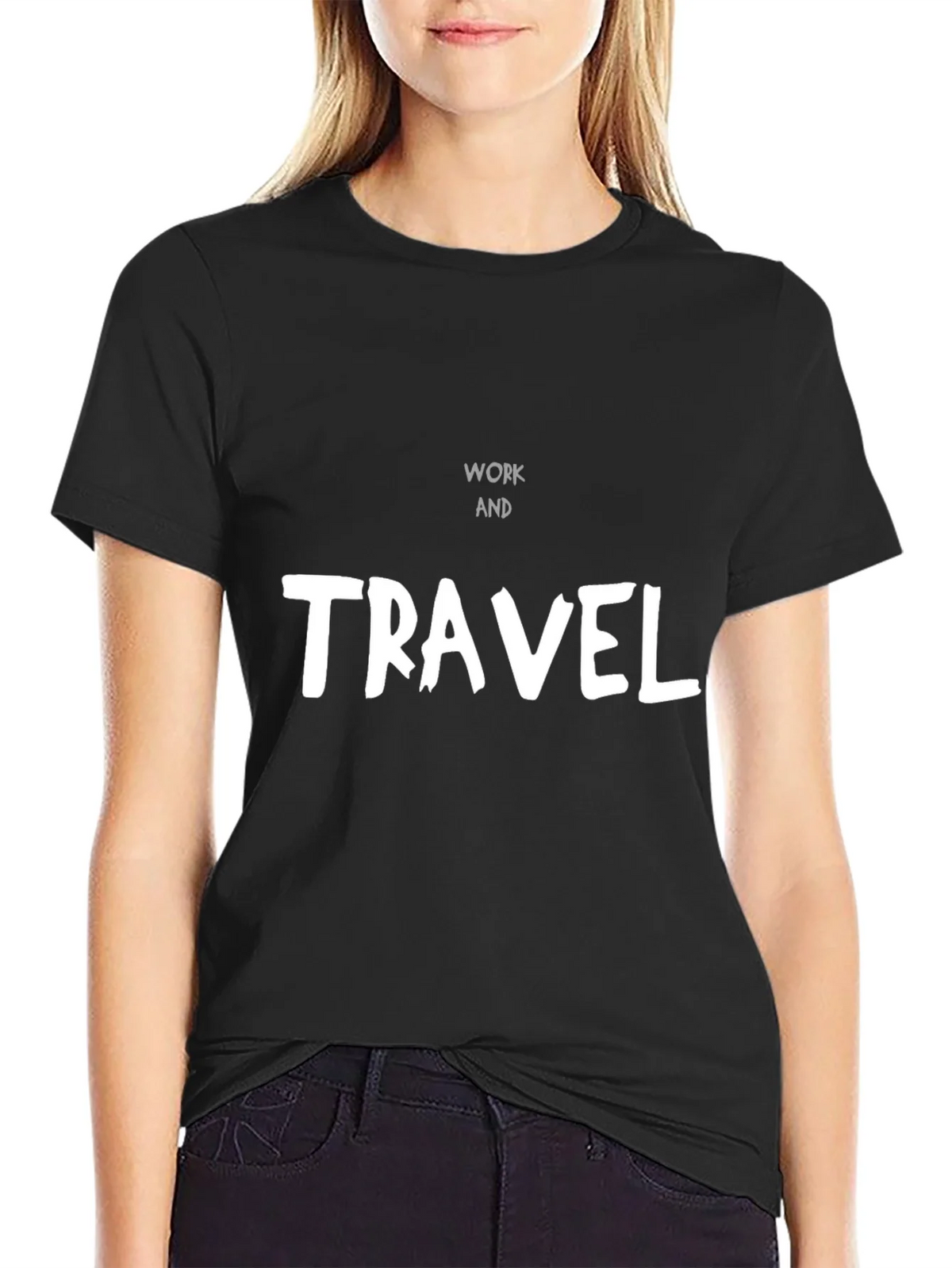 Work and Travel Black Graphic Tee product image 2